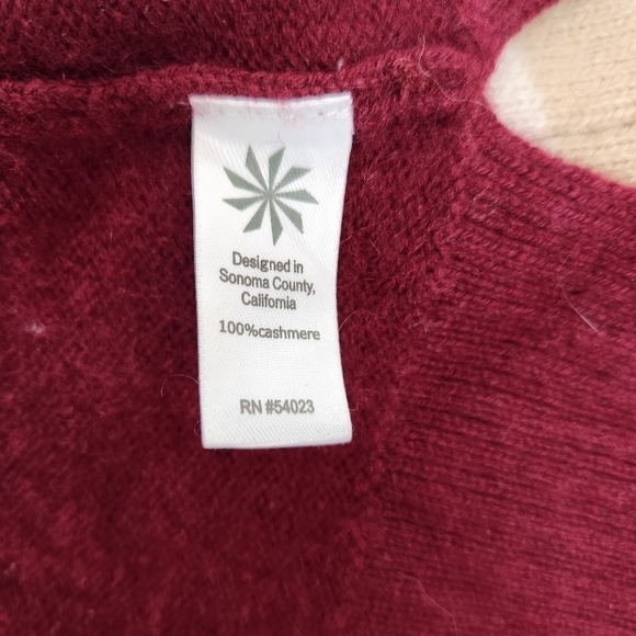 Athleta 100% Cashmere striped Pullover Sweater Size Small - Picture 3 of 7